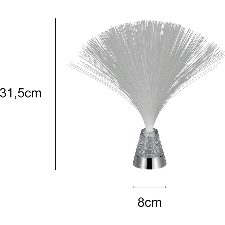 Coole Faserlampe mit RGB Farbwechsel, auch Batteriebetrieb geeignet, Höhe 31,5cm – Bild 4