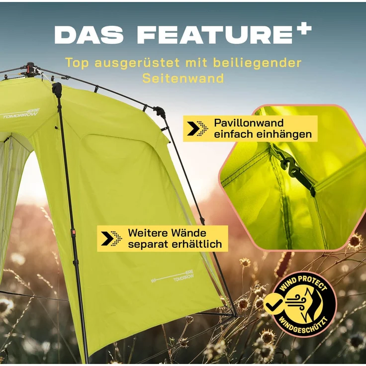 Lumaland 'Where Tomorrow' Pavillon, Polyester, 250 x 250 x 190 cm, Grün – Bild 6