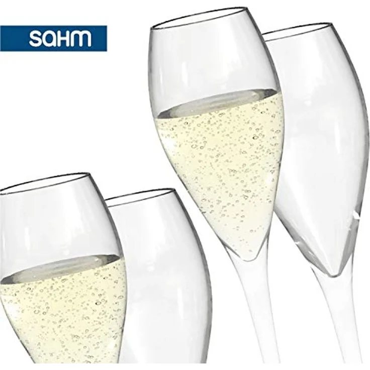 SAHM Champagnerglas Champagner Gläser 6 STK - Champagnerflöten a 220 ml, Edles Glas, 100% recycelbar – Bild 4