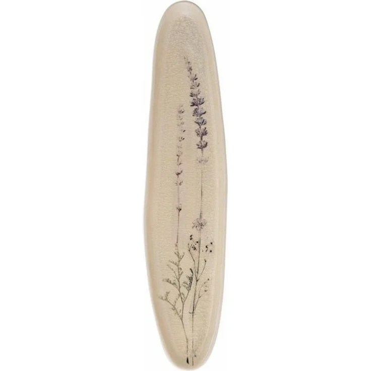 Bloomingville Servierteller Bea, 35,5 x 2 x 8 cm, Steingut, Servierplatte, Teller, Blumenmotiv, Cracle Glaze, natur – Bild 4