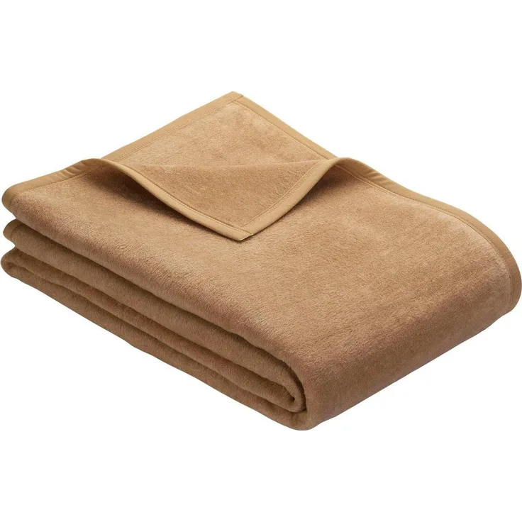 IBENA 'Luxus', Baumwollmischgewebe beige, 180x220 cm