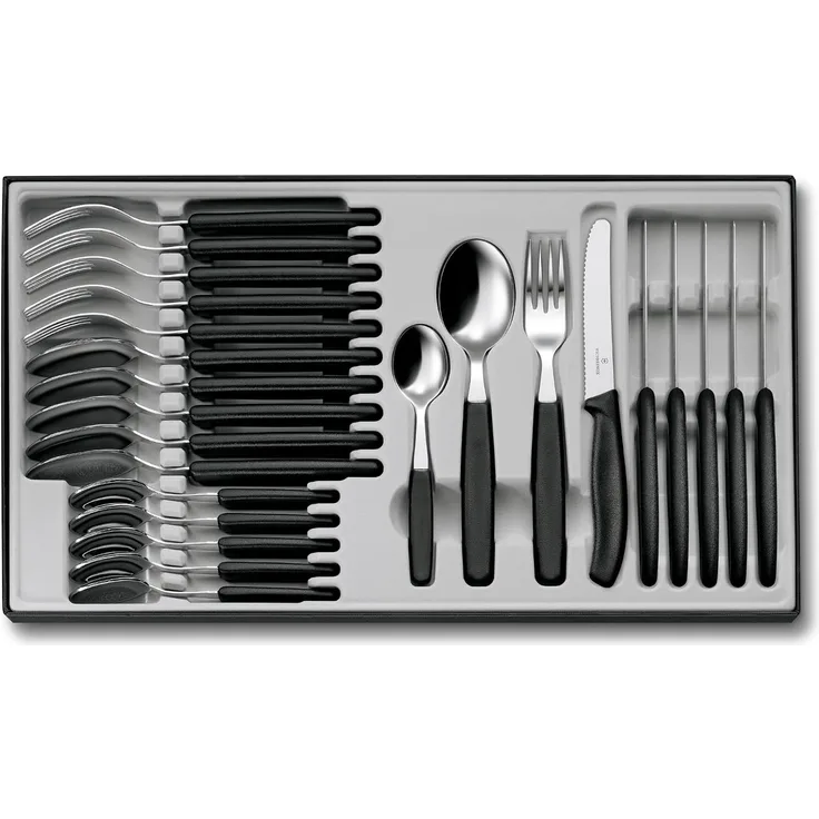 Victorinox 'Swiss Classic' Tafelbesteck 24-teilig, Edelstahl schwarz