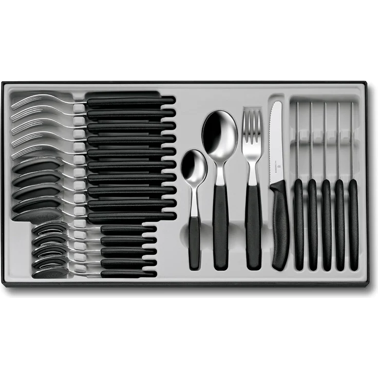 Victorinox 'Swiss Classic' Tafelbesteck 24-teilig, Edelstahl schwarz