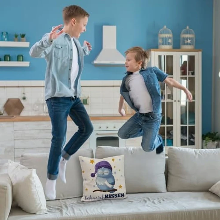 speecheese Dekokissen Schlafende Eule Kissen mit Spruch SchnarchKissen – Bild 6