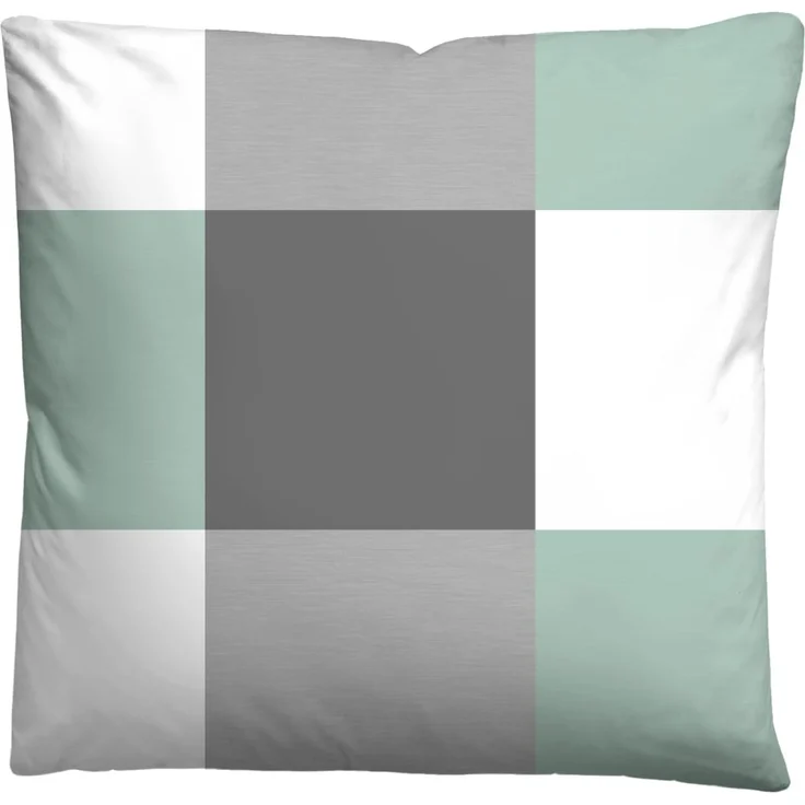 Traumhaft schlafen - Castell - Markenbettwäsche Thermo-Fleece Bettwäsche 0360750 KARO, mint, 1x 155x220 cm + 1x 80x80 cm – Bild 3