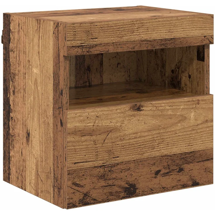 vidaXL TV-Wandgeräte mit LED-Lichtleisten 6 pcs Altholz Holzwerkstoff 3402974 – Bild 5
