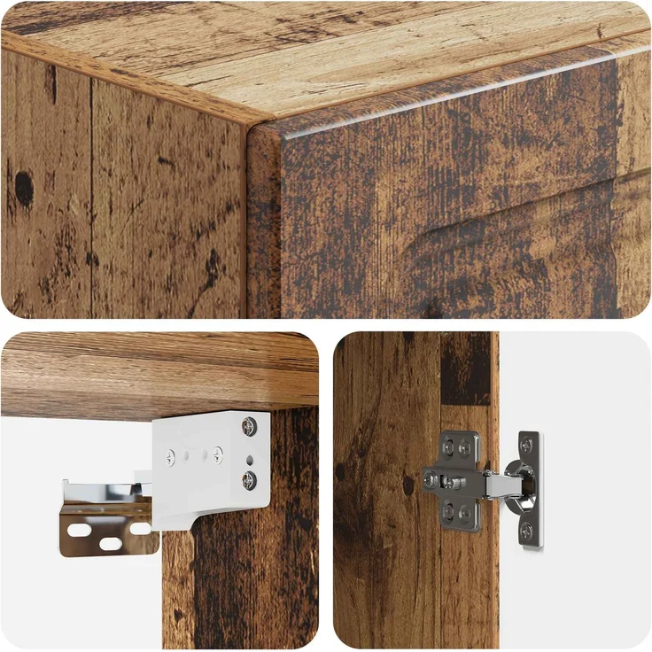 vidaXL Schrankset 2 pcs Altholz Holzwerkstoff 3416959 – Bild 7