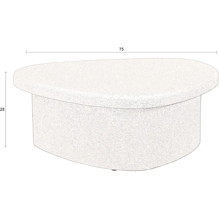 DutchBone Couchtisch Veda aus recyceltem Marmor, organisch, Beige 74x49x28 cm – Dutchbone – Bild 9