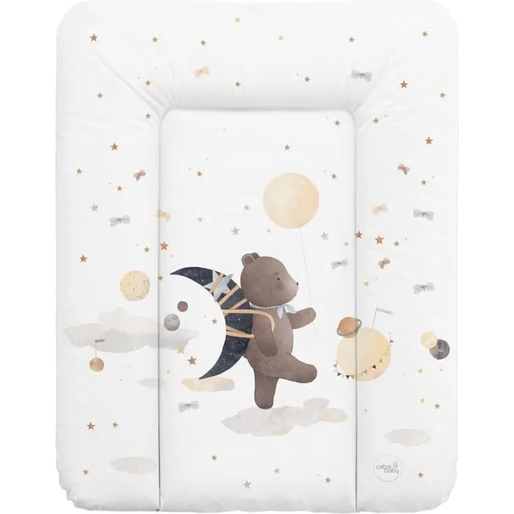CEBA BABY Weiche Wickelauflage 50x70 cm – Wickelmatte für feste Unterlagen, Basic, OEKO-TEX® Standard 100 - Galactic Travel