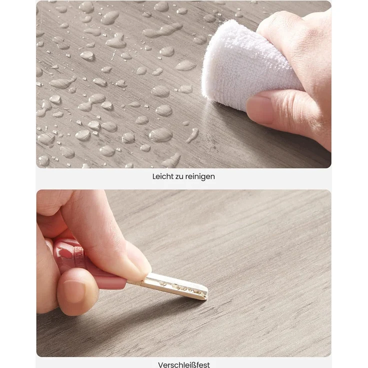 VASAGLE Eckschreibtisch, L-förmiger Computertisch, 149 x 149 x 76 cm, platzsparender Bürotisch, Homeoffice, Gaming, Greige meliert-tintenschwarz LWD073B02 – Bild 8