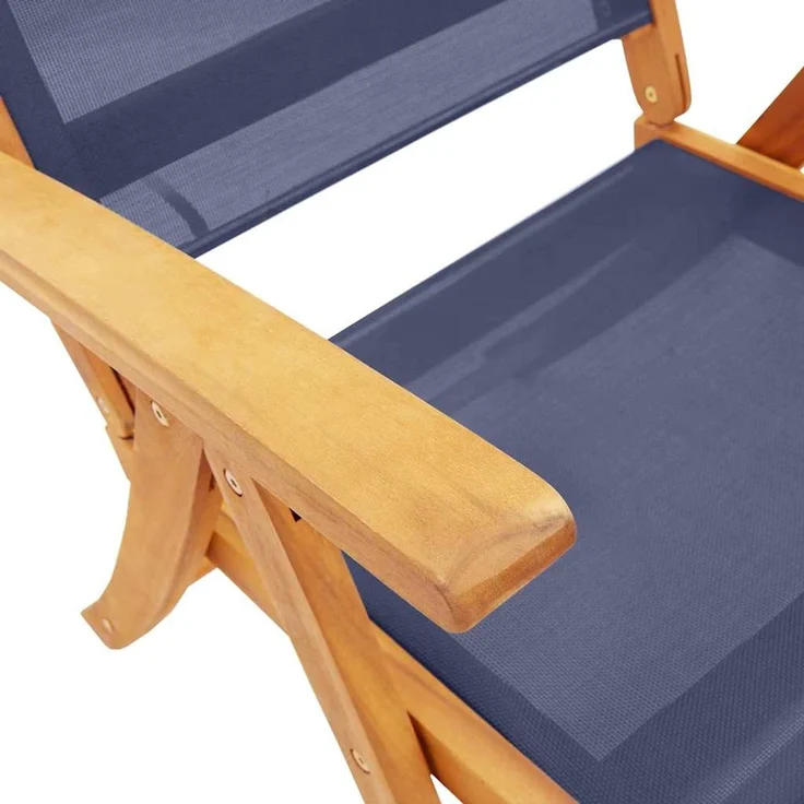 vidaXL Klappstühle, 6 Stück, Massivholz Akazie und Textilene 3279242 – Bild 9