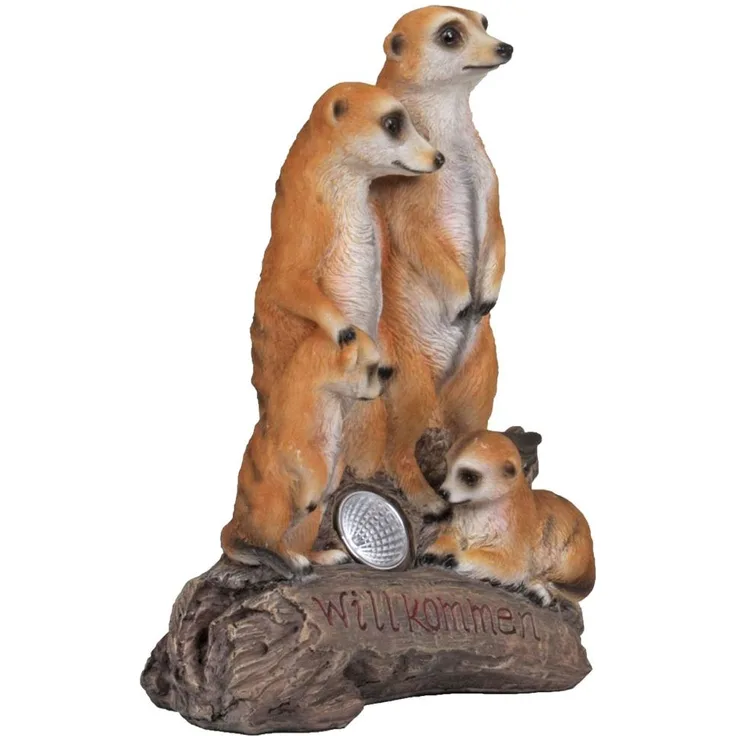 LED Solarleuchte, Erdmännchen, bunt, Höhe 27 cm