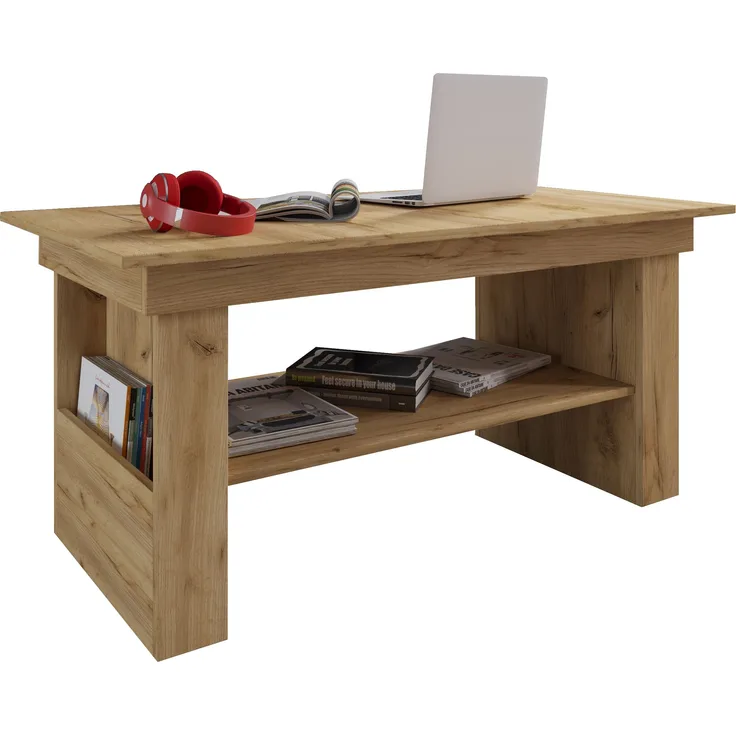 VCM Beistelltisch & Couchtisch Kobila 917069 Honig-Eiche H. 52 x B. 115 x T. 65 cm