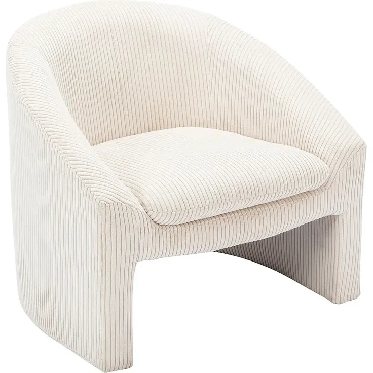 Vente-unique - OSSANA - Sessel mit gerader Rückenlehne - Plastik - Kunststoff (PVC) - Cremefarben - 83 x 74 x 74 cm