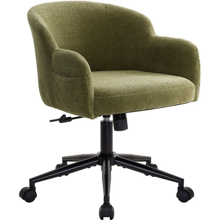 IWMH Bürostuhl Schreibtischstuhl mit Armlehnen, Höhenverstellbar Drehstuhl, Stuhl für Schminktisch, Homeoffice – Bild 1