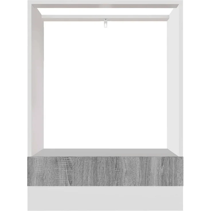 Herdumbauschrank, Küchenschrank Lyon Grau Sonoma 60 x 46 x 81,5 cm Holzwerkstoff – Bild 5
