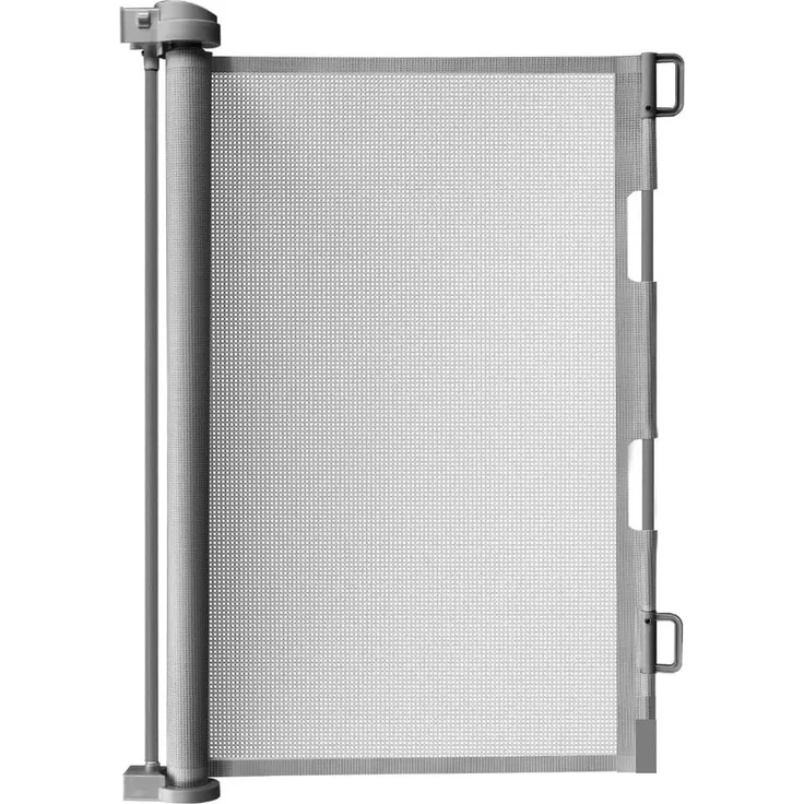 Treppenschutzgitter ausziehbar 13-140cm Rollgitter Höhe 85cm Absperrgitter 19380, Farbe:Grau-Grey