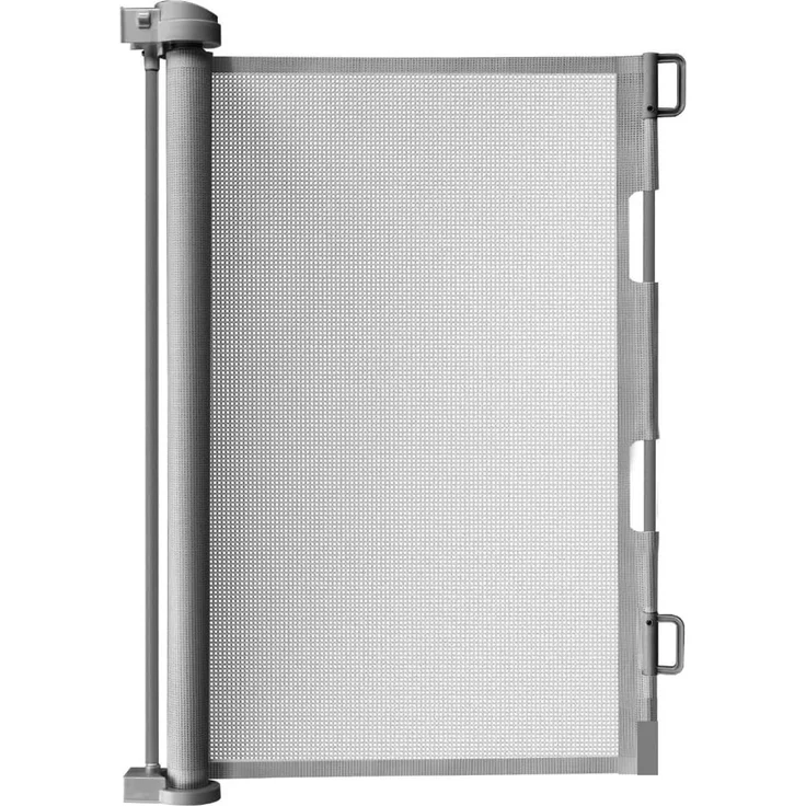 Treppenschutzgitter ausziehbar 13-140cm Rollgitter Höhe 85cm Absperrgitter 19380, Farbe:Grau-Grey