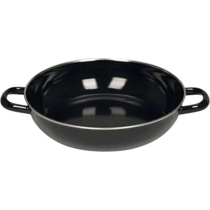 Riess Schmortopf Pfanne Ø28 cm Schwarz Emaille Induktion