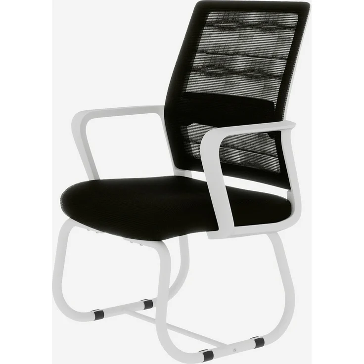 Minimalist Modern Office Chair – Metal Frame, Soft & Comfortable, Home & Office Use, Multiple Colors Available--Schwarz Weiß--45x55x90cm--YOUDENOVA – Bild 5
