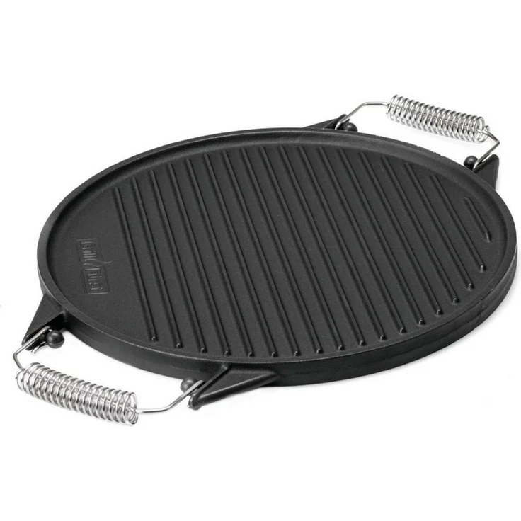 Grillfürst Grillplatte Grillfürst Universal Grillplatte rund / Wendeplatte aus Gusseisen Ø 35 cm