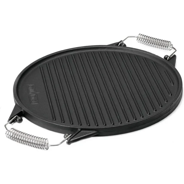 Grillfürst Grillplatte Grillfürst Universal Grillplatte rund / Wendeplatte aus Gusseisen Ø 35 cm