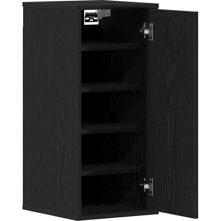 vidaXL Schuhschränke 2 Stk. Schwarz Eichen-Optik 32x35x70 cm 862076 – Bild 4