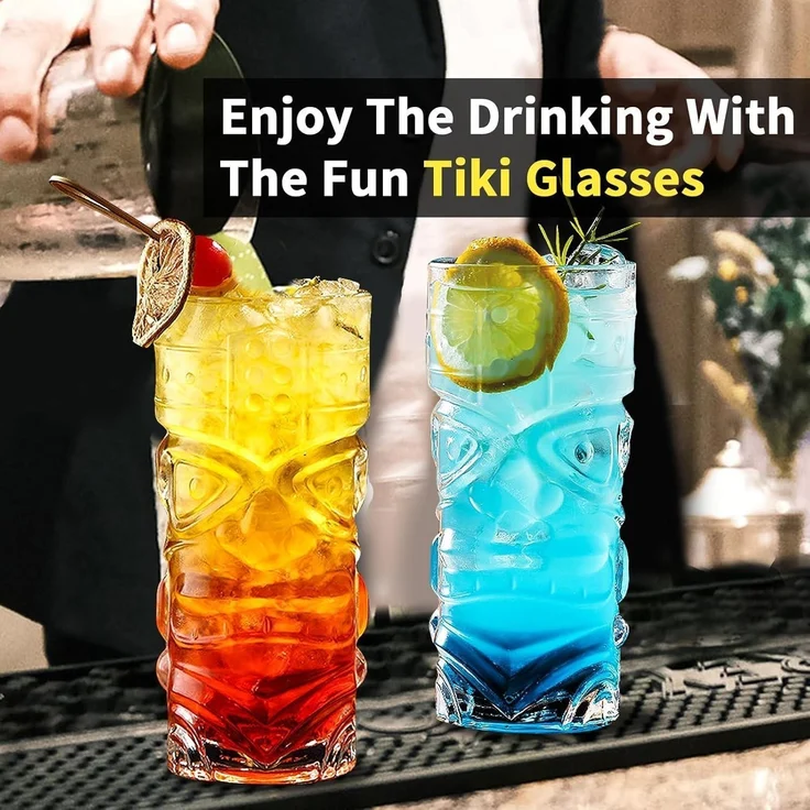 INFTYLE Tiki Cocktail Gläser Set 2-14 oz - Exotische Cocktails, Mai – Bild 6