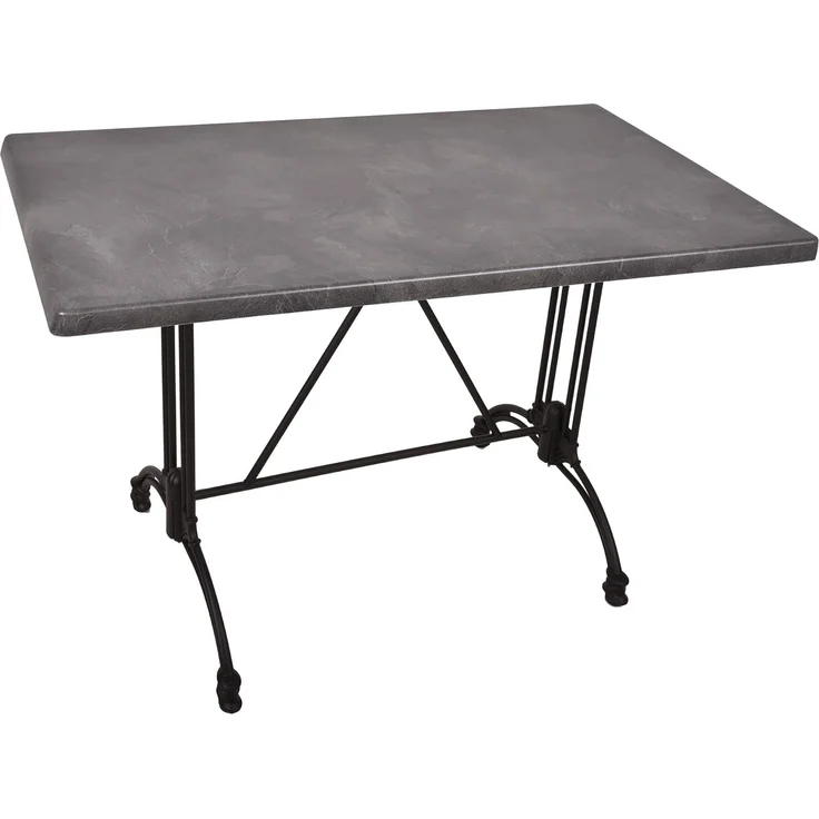 Bistrotisch JOANA 110x70cm Rechteckig Schwarz Holz | Cafétisch Bartisch Gartentisch Outdoor-Esstisch – Bild 1