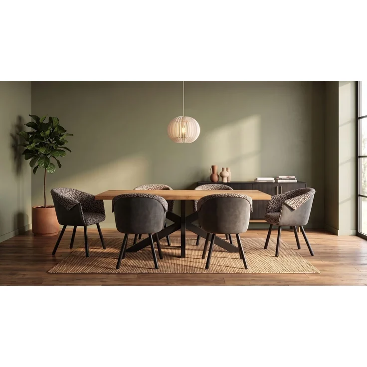 KAWOLA Hängelampe BOLZANO Holz weiß 70 x 36 x 36 cm – Bild 5