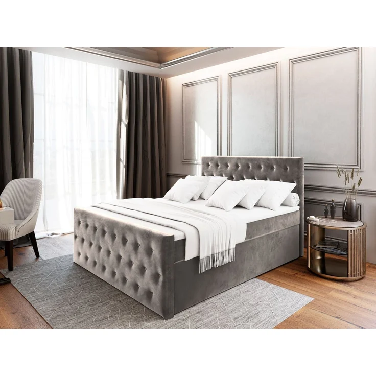 Masseno Boxbett FONDI 180x200 cm mit Bonell Matratze und Topper – Bild 1