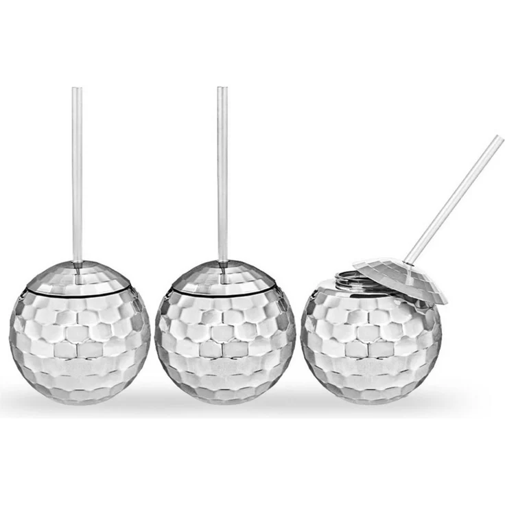 Mikamax Cocktailglas Discokugel Cocktailbecher im 3er Set