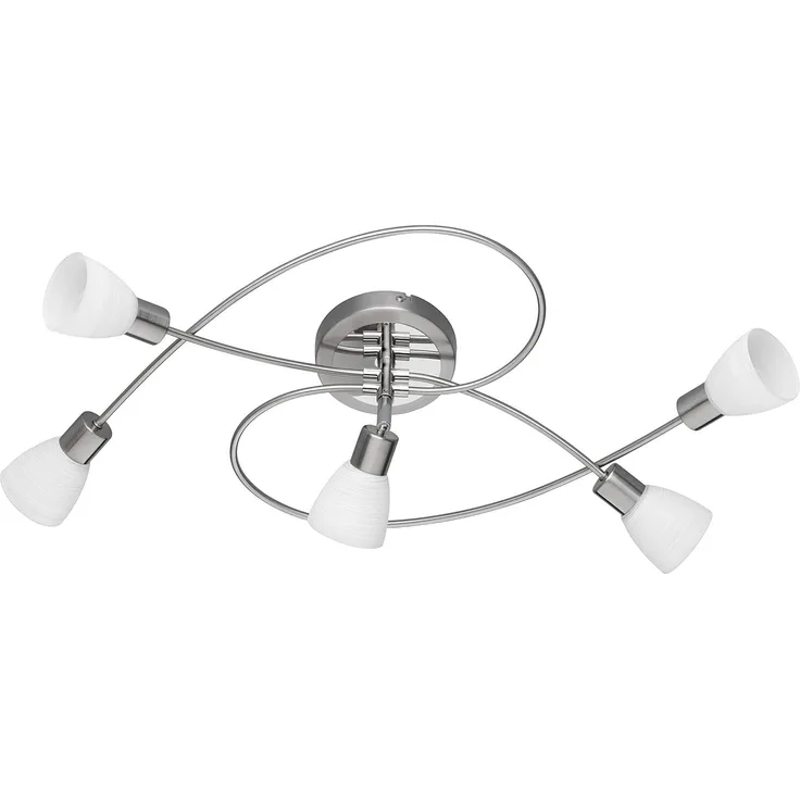 Stilvolle 20 Watt LED Deckenleuchte in Nickel matt