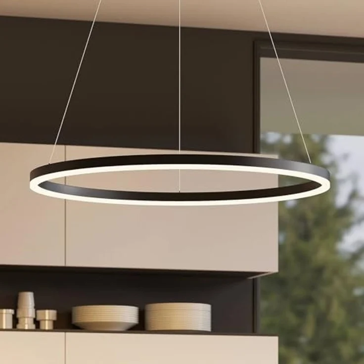 Arcchio Hängeleuchte Albiona, LED, Metall, Schwarz warmweiß IP20, LED 46,8 W gesamt, warmweiß – Bild 2