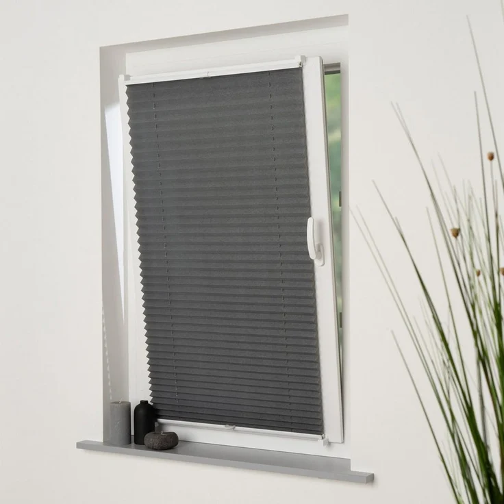 Liedeco Plissee Klemmfix-Plissee "Easy" – Hochwertiger Vliesstoff, Lichtschutz, ohne Bohren, verspannt, Klemmfix, Tageslichdurchlässig, blickdicht, Einfache Montage ohne Bohren – Bild 2