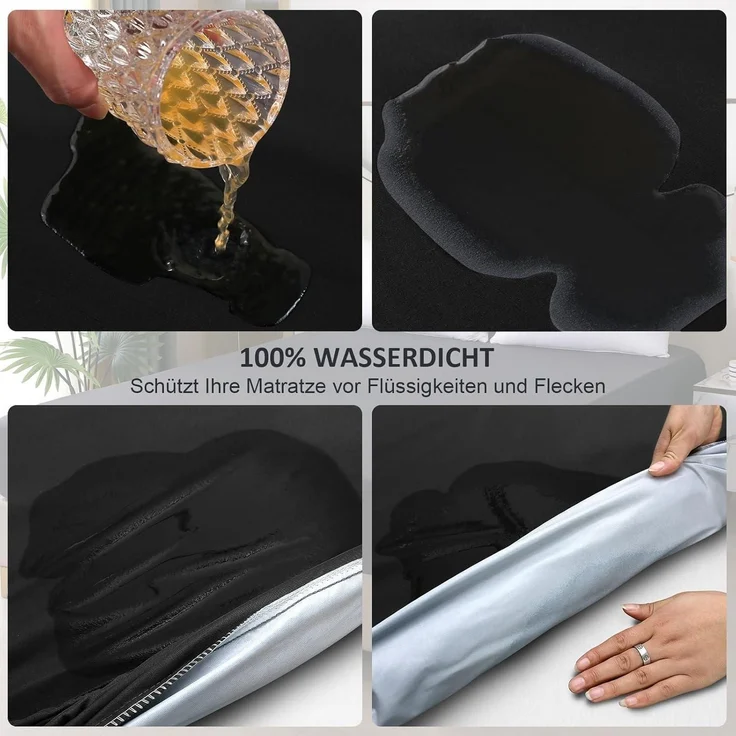 Ohano Wasserdichter Matratzenschoner 90x200cm Schwarz Atmungsaktiv – Bild 3
