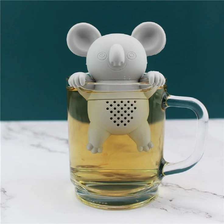 Winkee Teesieb Koala, Silikon, (Tee-Ei, 1-St, lebensmittelecht), ca. 5,5 x 5 x 8 cm – Bild 2