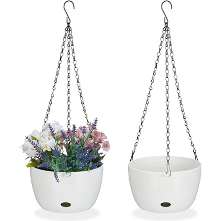 2 Blumenampeln mit Wasserspeicher - M 10045321 – Bild 1