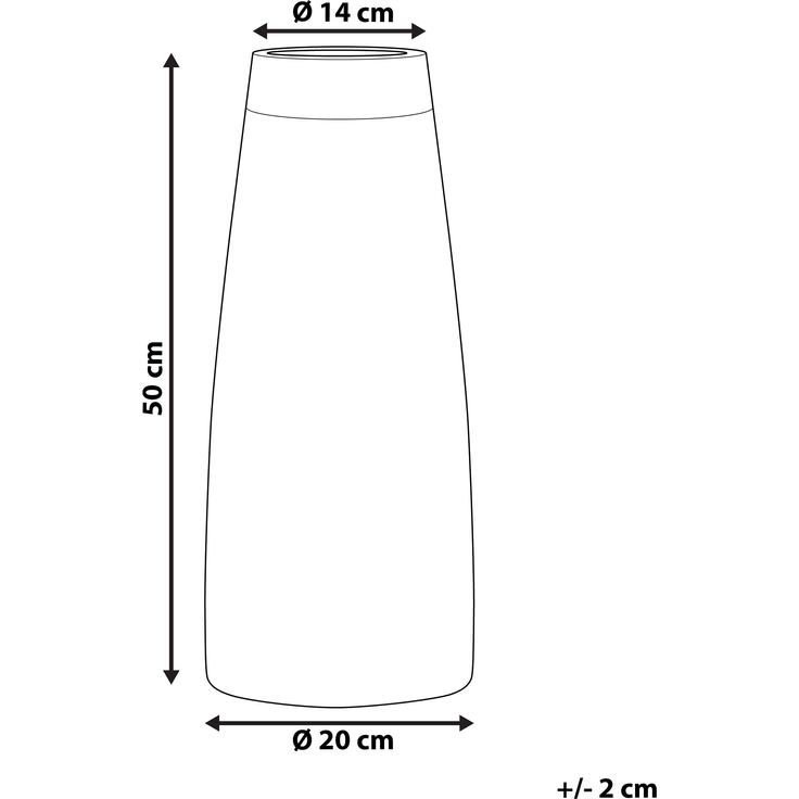 Dekovase CYRENE Keramik 50 cm Dunkelbraun – Bild 2