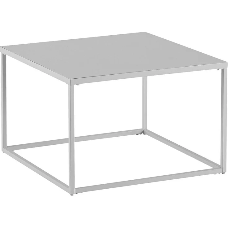 MID.YOU Couchtisch, quadratisch, Weiß, Metall, 60x40x60 cm für Wohnzimmer