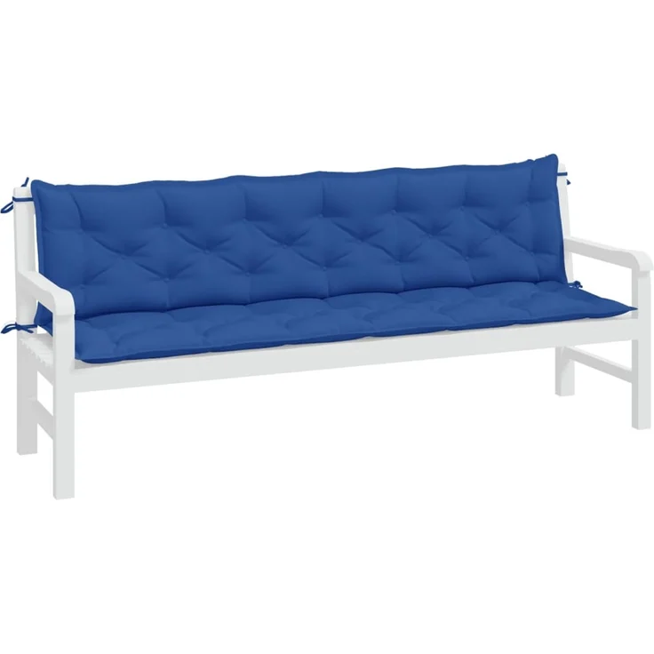 vidaXL Gartenbank-Auflagen 2 Stk. Blau 200x50x7 cm Oxford-Gewebe 361745 – Bild 3