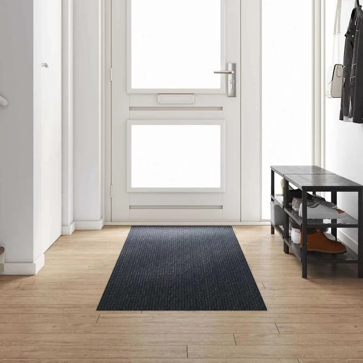 vidaXL Teppichläufer Anthrazit 80 x 300 cm Stoff 42011424 – Bild 1