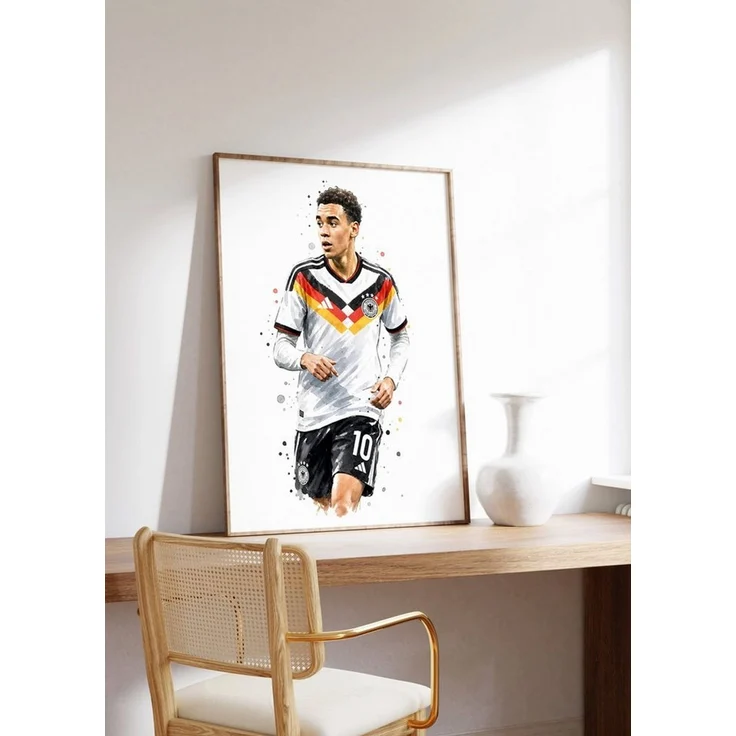 JUSTGOODMOOD Poster Deutschland Fussball Geschenkidee Aquarell Sport Wandbild Deko Print o, (1 St) – Bild 3