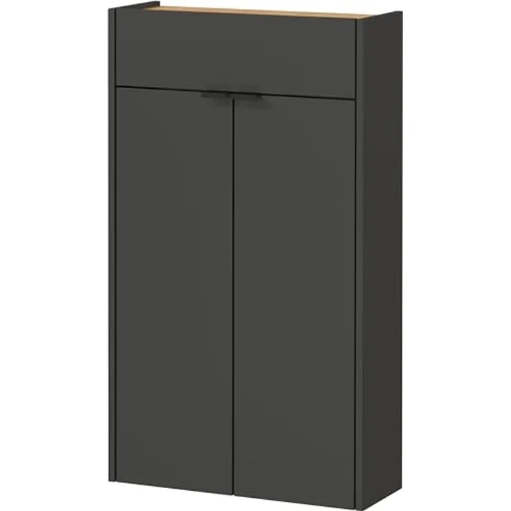 Germania Hängender Mehrzweckschrank 1397-549 GW-Ameca, in Graphit/Eiche, geringe Tiefe, optimal für schmale Flure, 56 x 97 x 22 cm (BxHxT) – Bild 1
