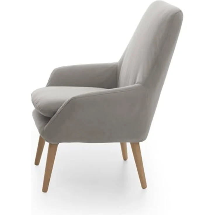 Talamo Italia - Annarita-Sessel, Design-Loungesessel, 100 % Made in Italy, Relaxsessel aus gepolstertem Stoff, 80 x 70 x 95 cm, Grau – Bild 4
