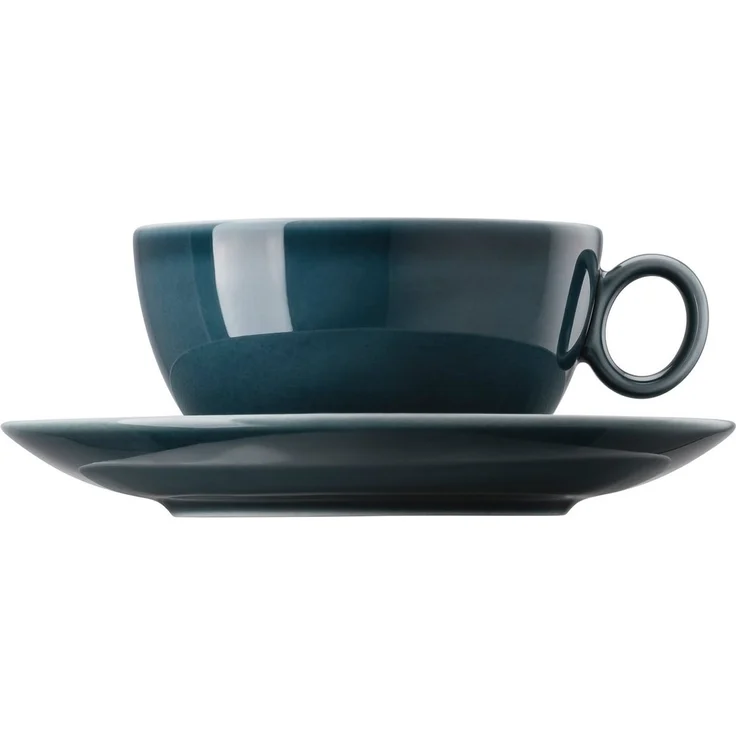 Thomas Porzellan Tasse Loft Colour Night Blue Kombitasse 2tlg, Porzellan – Bild 1