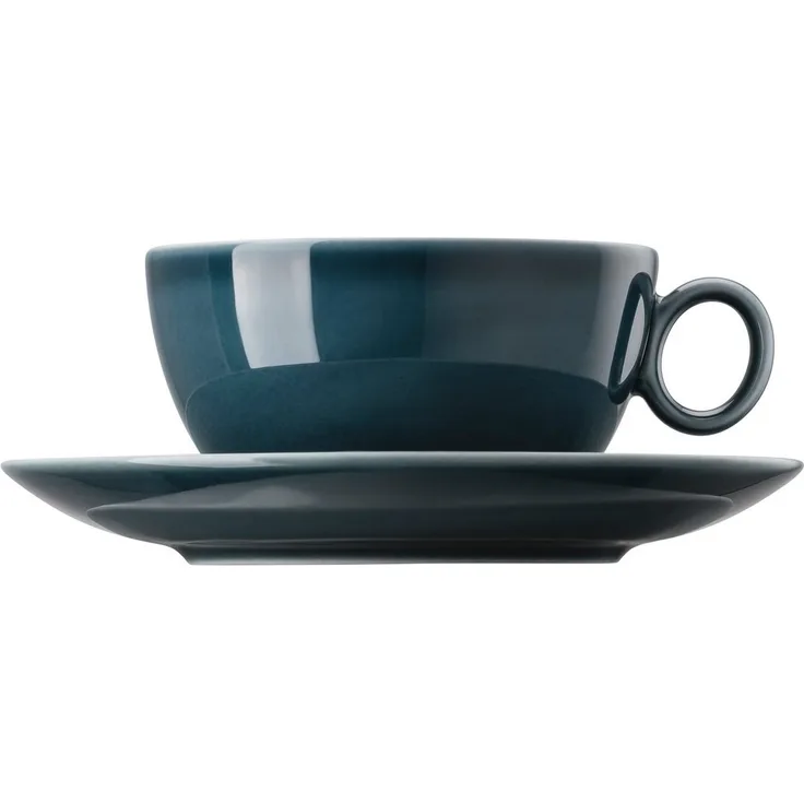 Thomas Porzellan Tasse Loft Colour Night Blue Kombitasse 2tlg, Porzellan