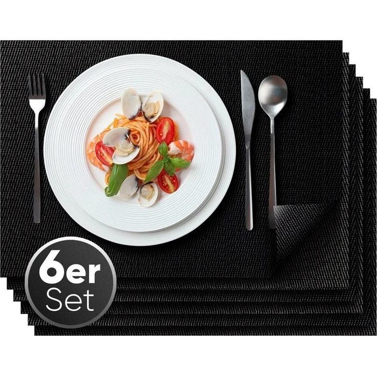 Loco Bird Platzset rechteckig aus PVC, (Tischset Abwischbar PVC-Untersetzer, 6-St, Waschbare Tischuntersetzer Platzdeckchen), Untersetzer PVC-Matte – Bild 5