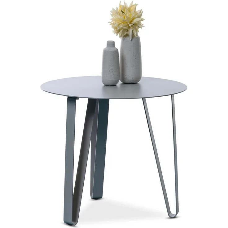 M2 Kollektion Couchtisch Emil 2",H=45cm D=50cm, Grau – Bild 1