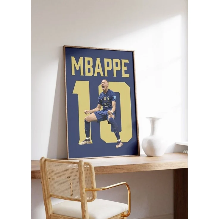 JUSTGOODMOOD Poster Premium ® Kylian Mbappe 10 Jubel Frankreich · Fußball · ohne Rahmen – Bild 4